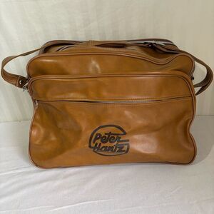 Vintage Peter Hantz Brown Leather Travel Bag Large Shoulder Weekender Satchel